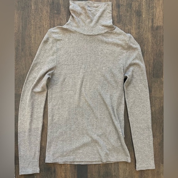 Madewell Gray Gold Metallic Turtleneckk - Picture 1 of 3